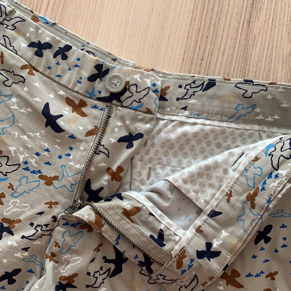 Patagonia Women's Bird Print Shorts - Beige and Blue - Picture 5 of 10